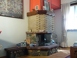 Trave per caminetto in legno massello di acacia