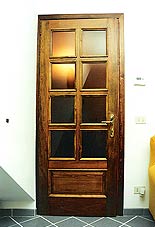 Porta interna d'arredamento in legno massello d'abete